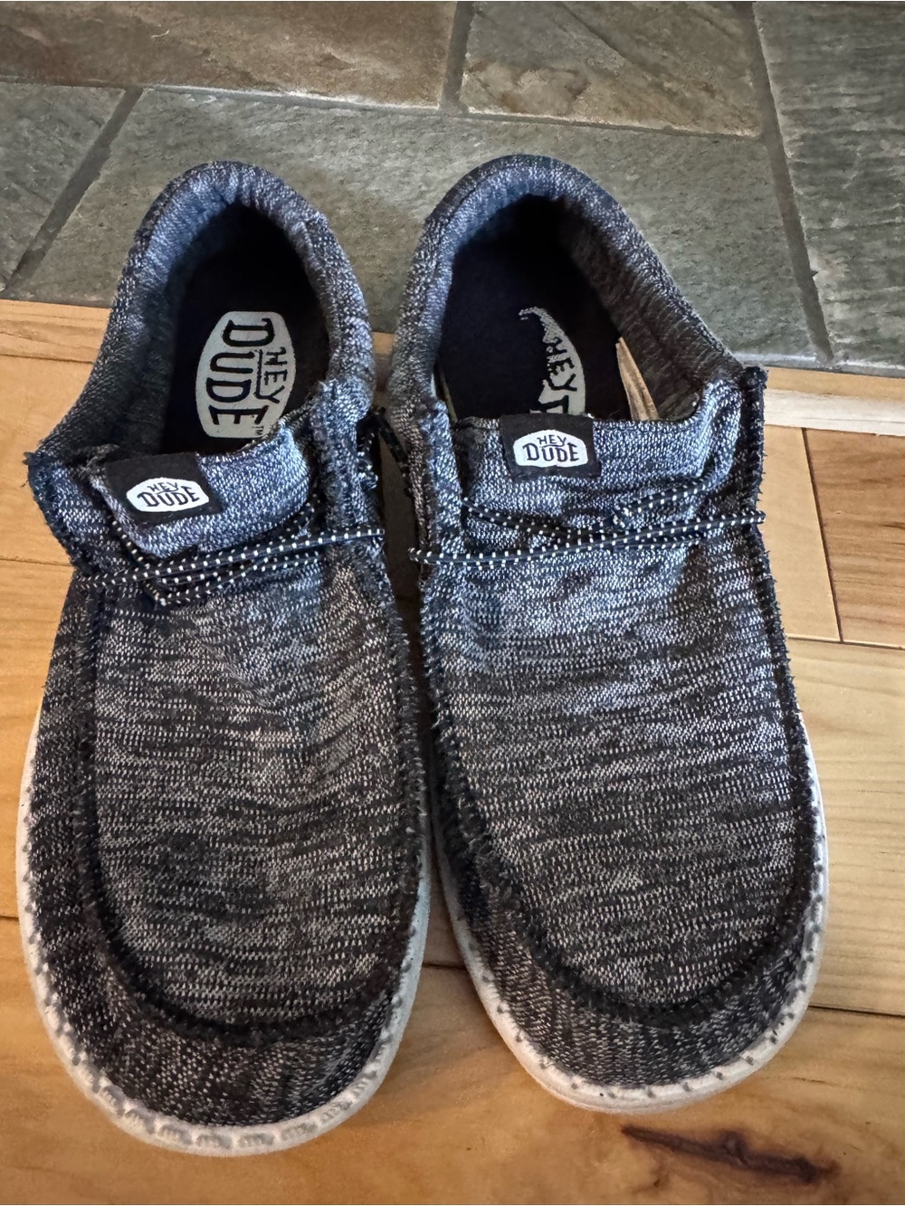 Hey Dude Grey Knit Slip-On Casual Shoes